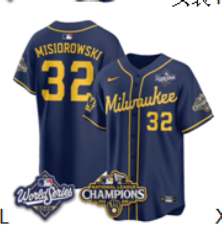 Women Milwaukee Brewers #22 Yelich blue Nike 2026 World Series jersey 1021045